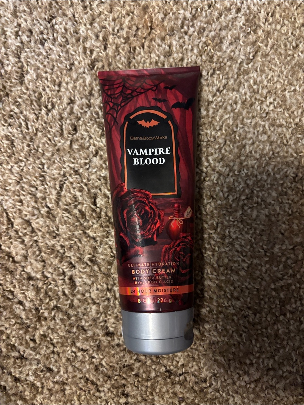 Bath & Body Works Vampire Blood Body Cream - Dark Red with Silver Cap